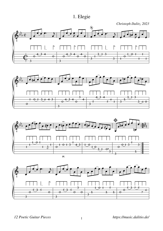 Produktgalerie: Seite 1 von 11 12 poetische Stücke, , Gitarre Solo