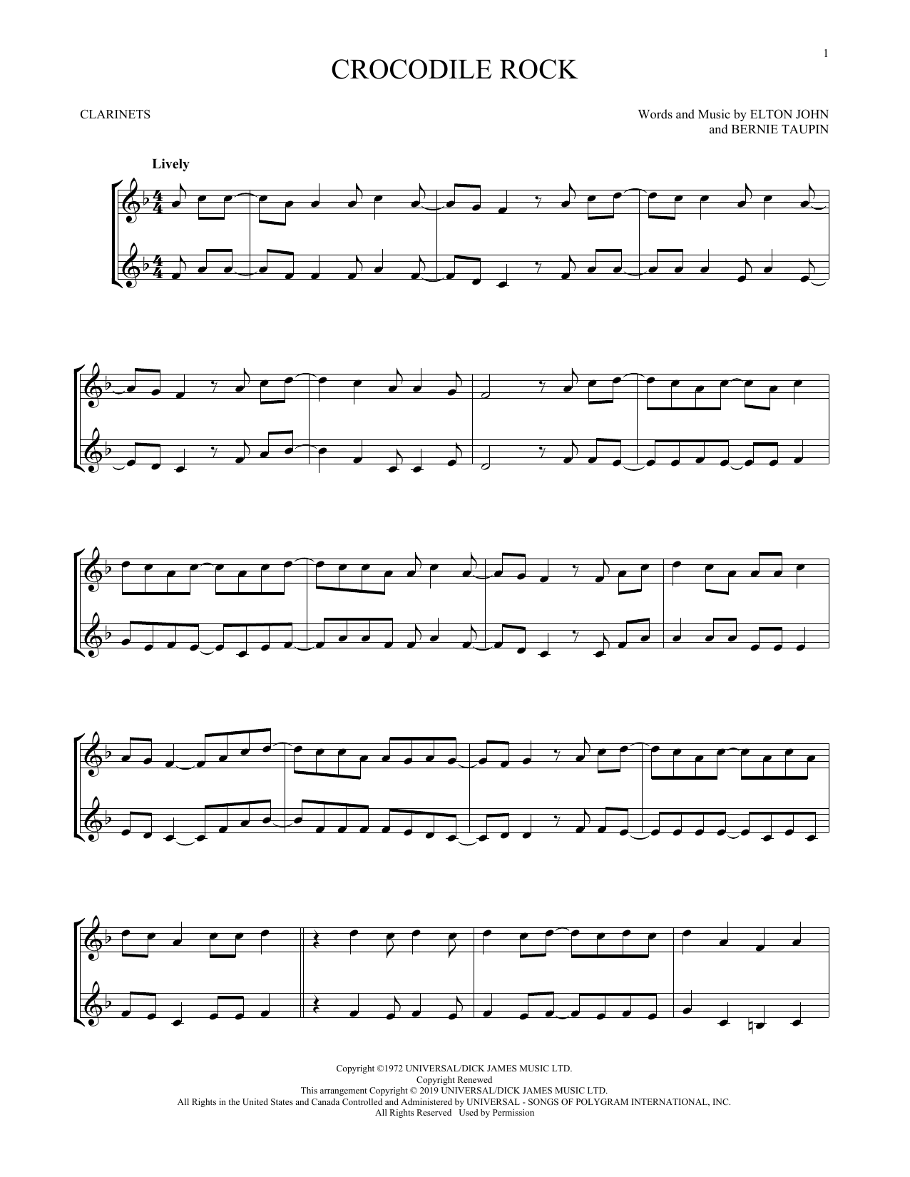 Product gallery: Page 1 of 1 Crocodile Rock, Elton John