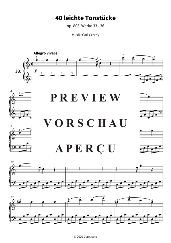 Product gallery: Page 4 of 11 40 leichte Tonstücke - op. 803, Werke 33 - 36 , , Piano Solo