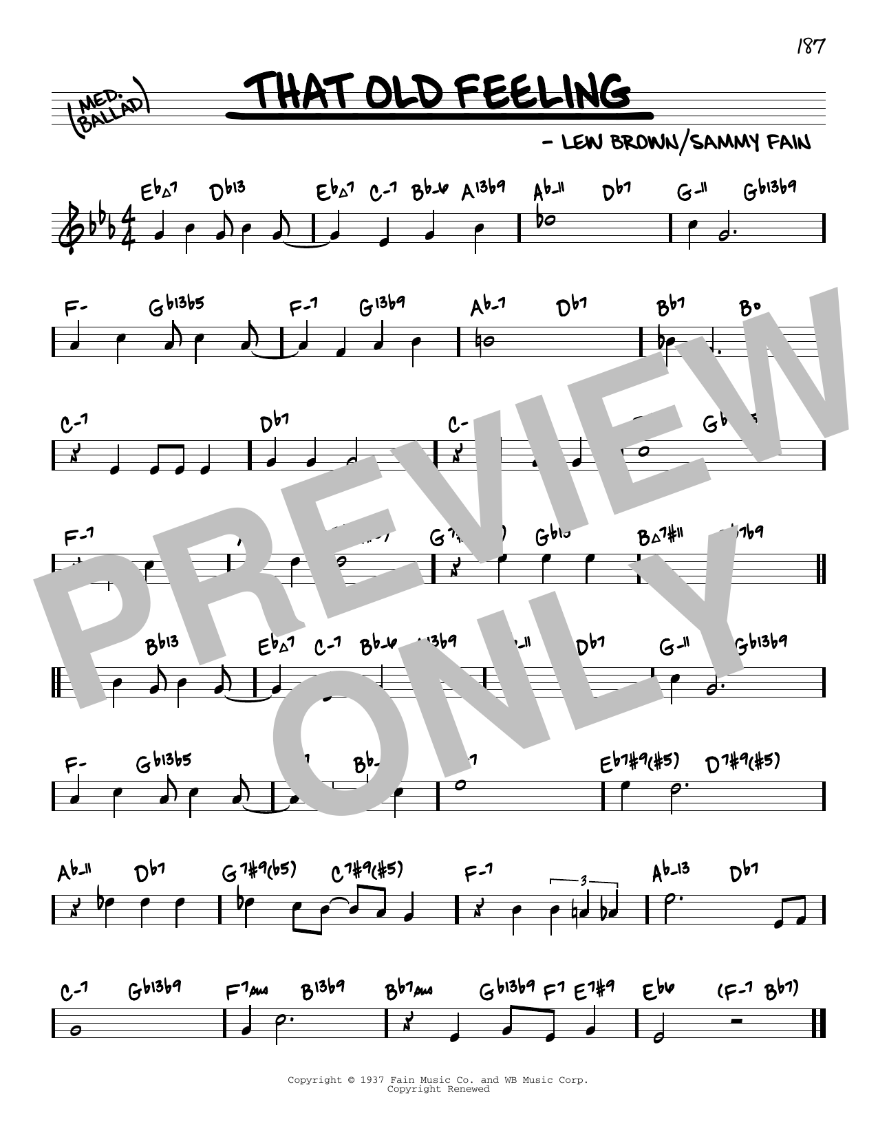 Produktbild zu: That Old Feeling (arr. David Hazeltine)
