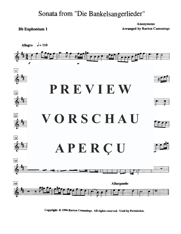 Produktgalerie: Seite 6 von 11 Sonata from "Die Bänkelsängerlieder", , Tuba Quintett EETTT