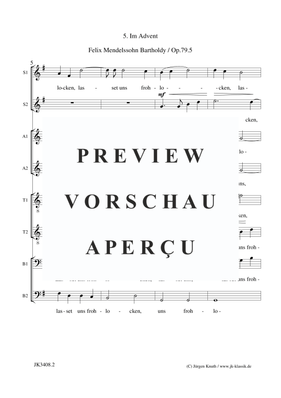 Product gallery: Page 11 of 17 Im Advent Op.79.5  , , (Mixed choir SS/AA/TT/BB)