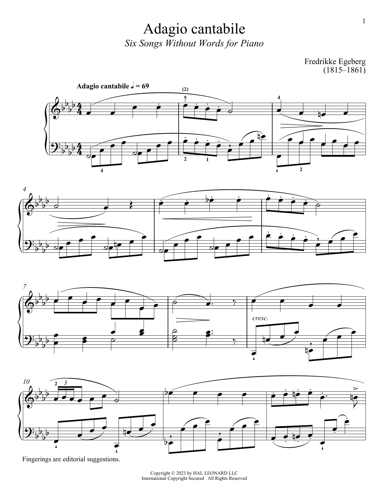 Produktbild zu: Adagio cantabile