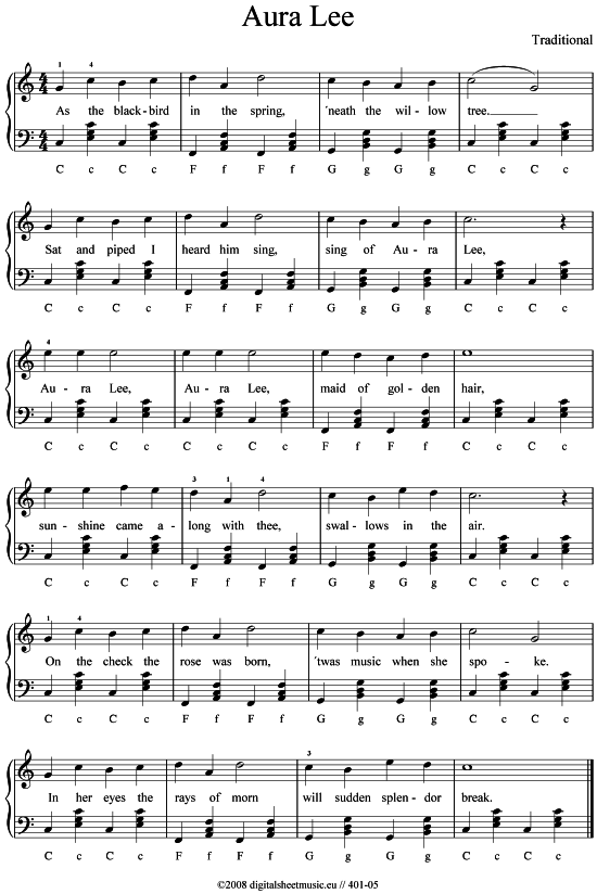 Product picture to: Aura Lee Traditional