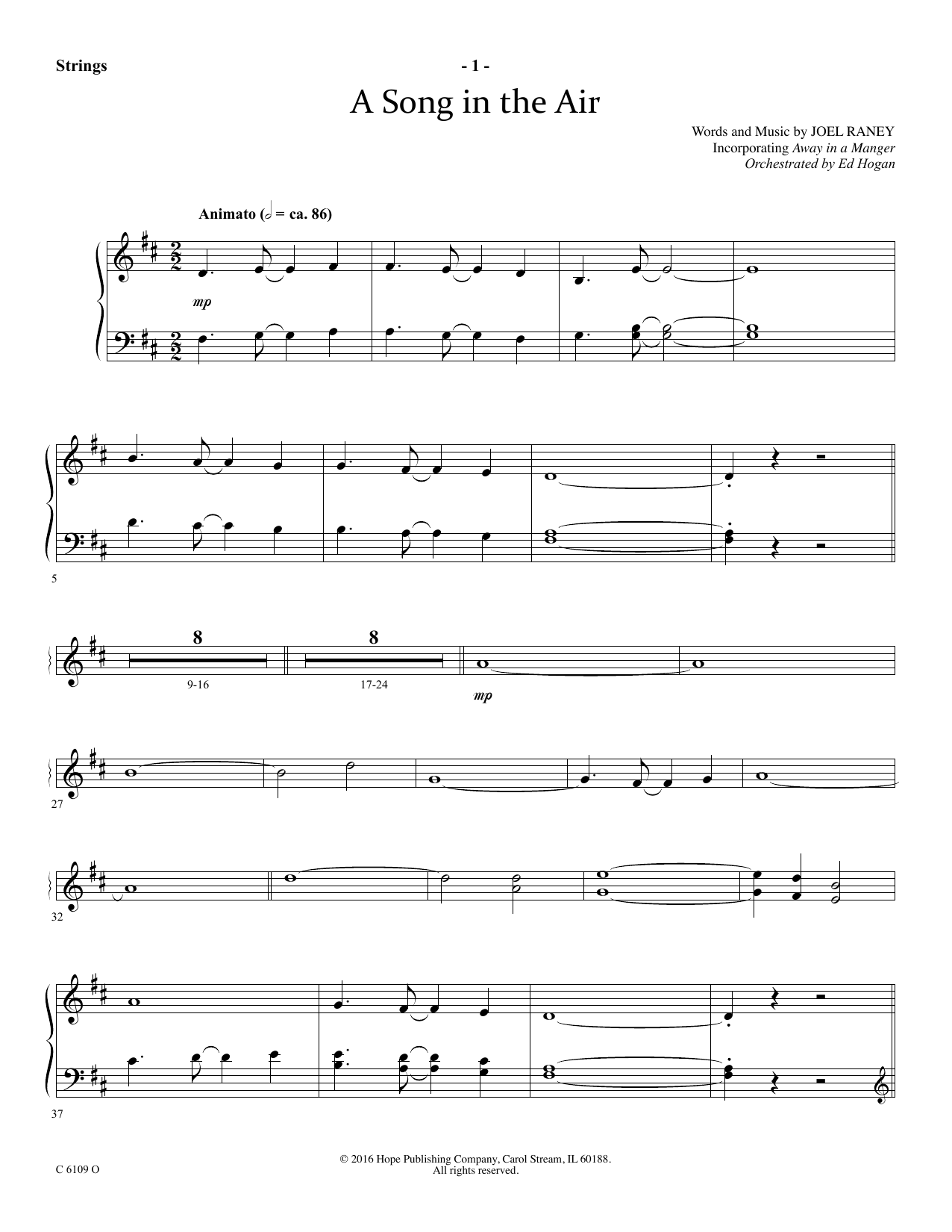 Produktbild zu: A Song In The Air - Keyboard String Reduction