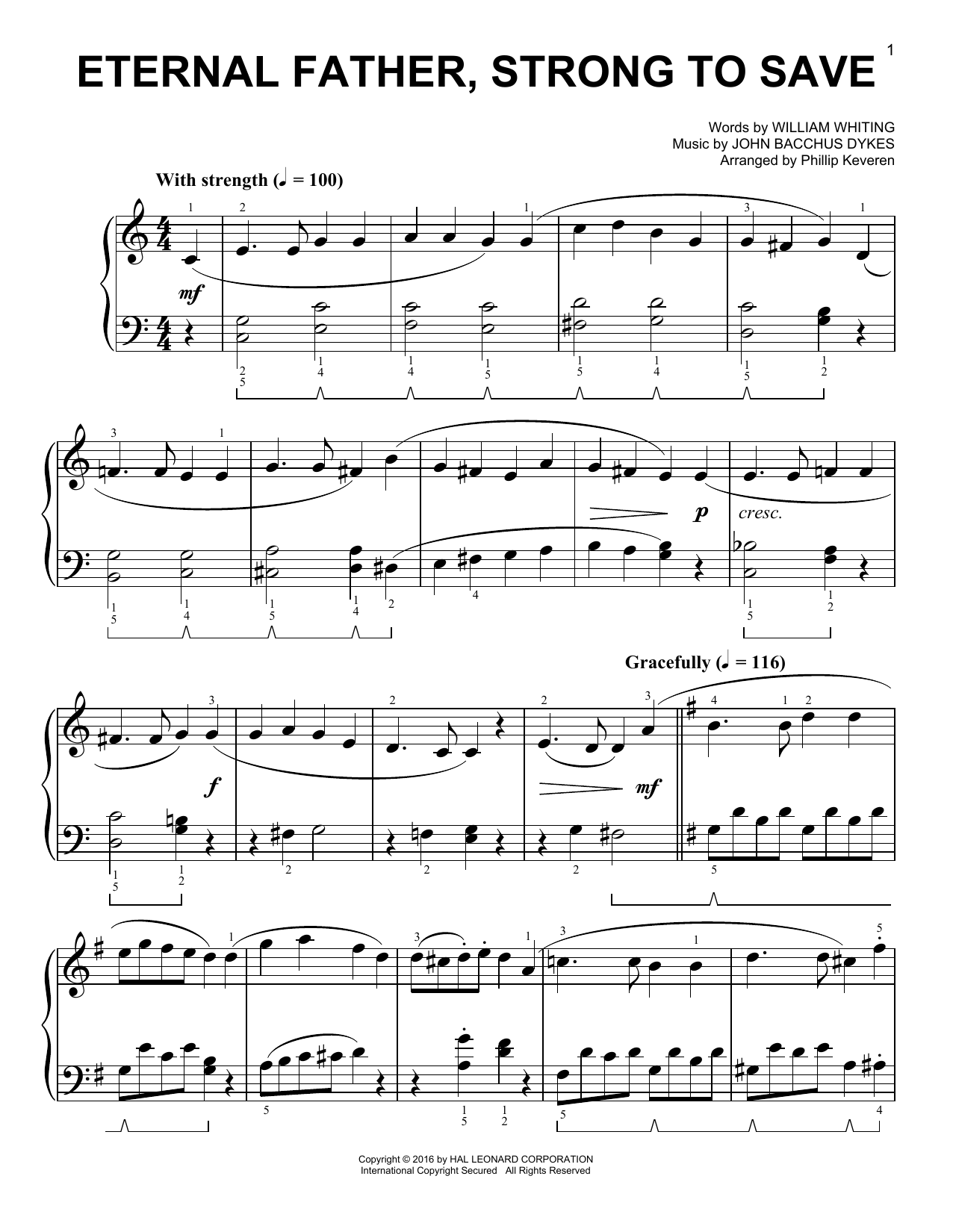 Product picture to: Eternal Father, Strong To Save [Classical version] (arr. Phillip Keveren)