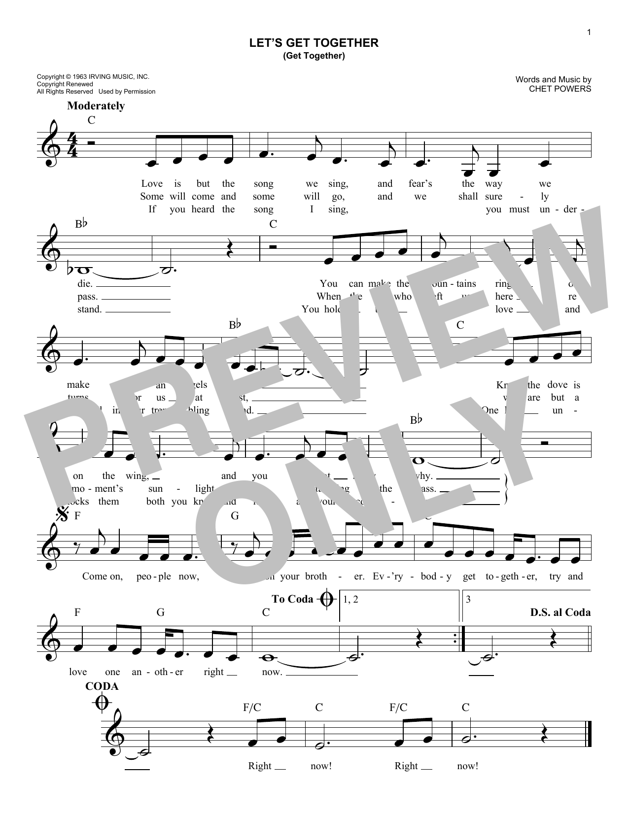 Produktbild zu: Let's Get Together (Get Together) (from Forrest Gump)