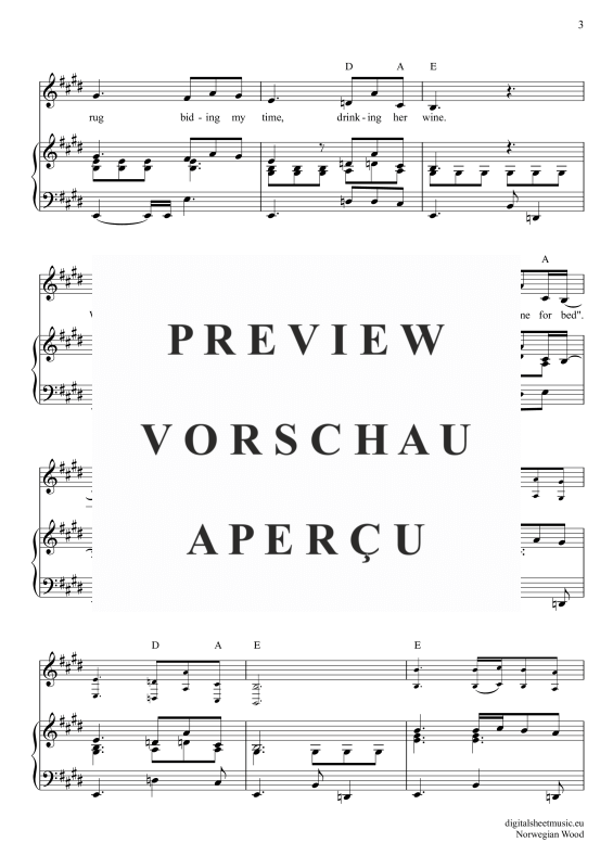 Produktgalerie: Seite 4 von 6 Norwegian Wood, Beatles, The, Klavier und Gesang