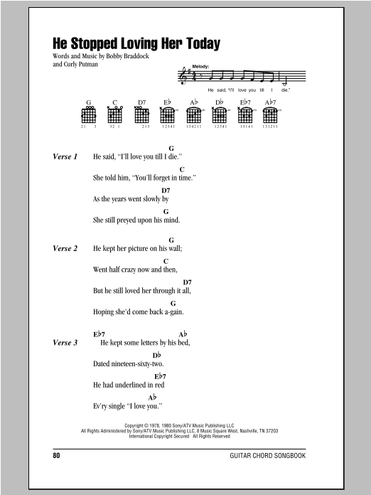 Product picture to:  He Stopped Loving Her Today - George Jones