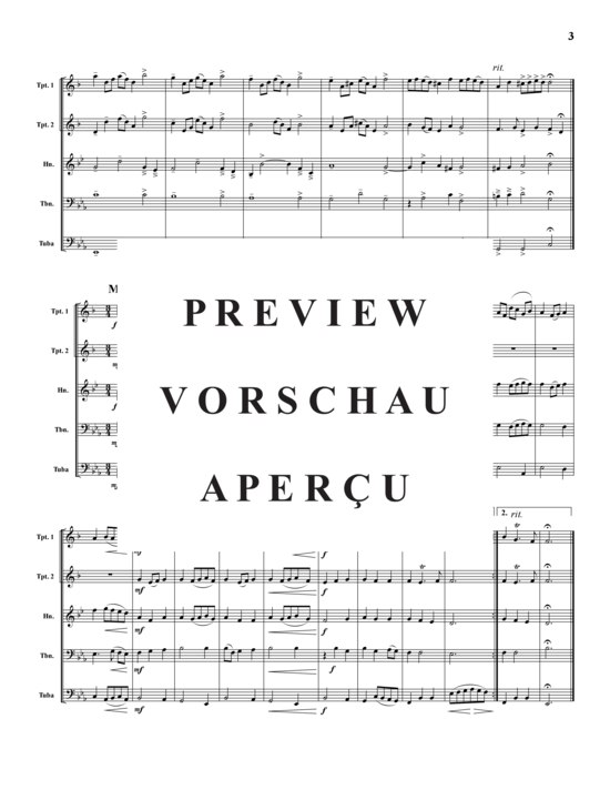 Produktgalerie: Seite 4 von 21 Abdelazer Suite – 4 Sätze , , (Blechbläserquintett)