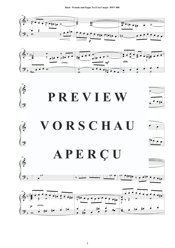 Product gallery: Page 4 of 8 Prelude and Fugue No. 11 in F major BWV 880, , Solo Piano