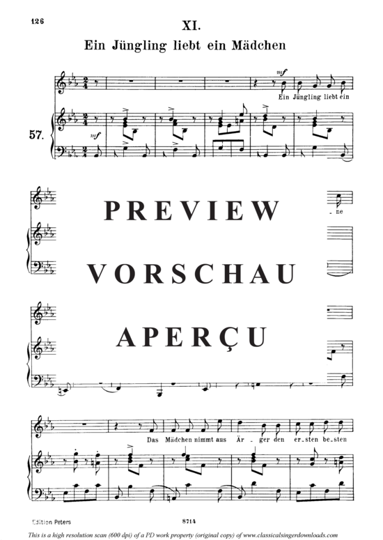 gallery: Ein Jüngling liebt ein Mädchen, Op.48 No.11 , , (Gesang mittel + Klavier)