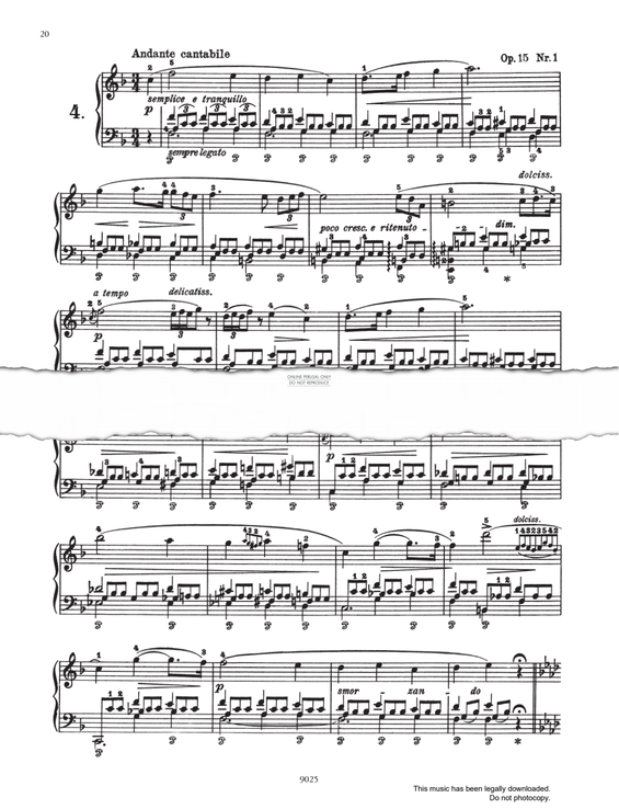 Produktgalerie: Seite 1 von 1 Nocturne in F Major Op.15 No.1, Frederic Chopin, Klavier