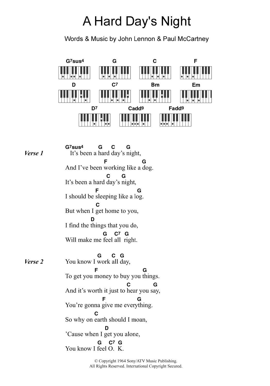 Produktbild zu:  A Hard Day's Night - The Beatles