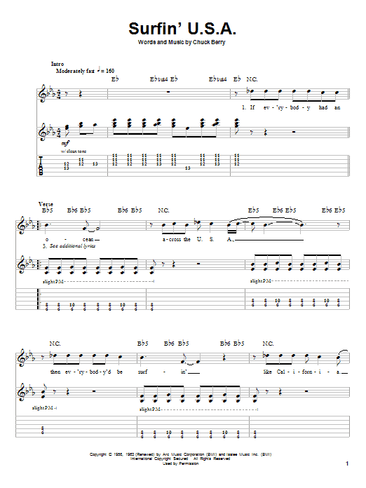 Produktgalerie: Seite 1 von 1 Surfin' U.S.A., The Beach Boys, Gitarre