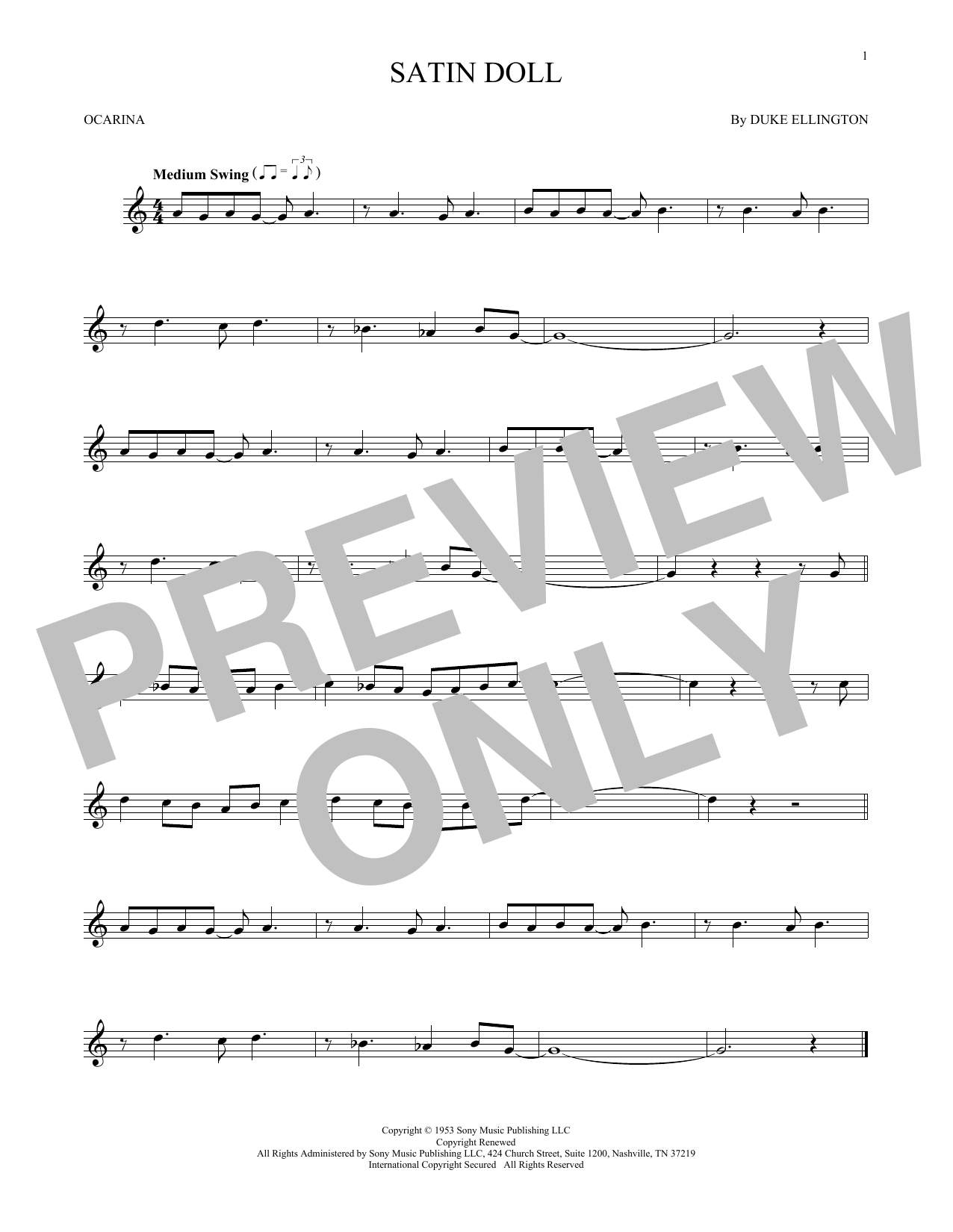 Product gallery: Page 1 of 1 Satin Doll, Duke Ellington