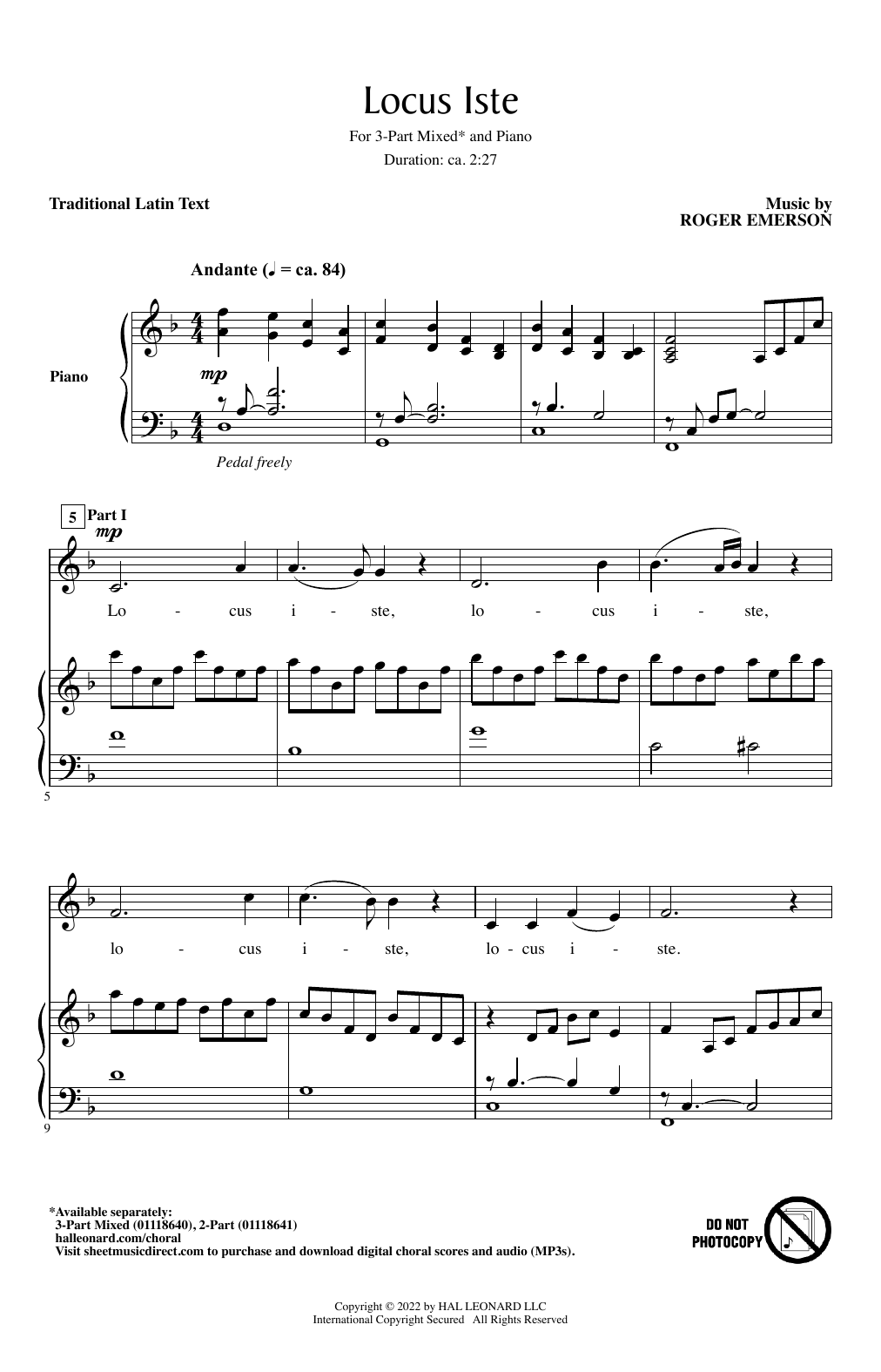 Produktgalerie: Seite 1 von 1 Locus Iste, Roger Emerson, Chor