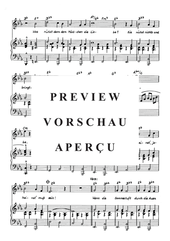 Produktgalerie: Seite 5 von 5 Was nützt denn dem Mädchen die Liebe, 	, Klavier und Gesang