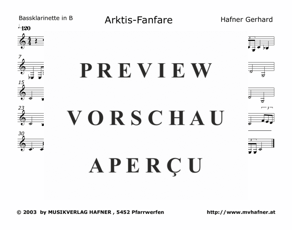 Product gallery: Page 8 of 8 Arktis-Fanfare, , (Clarinet Quintet)