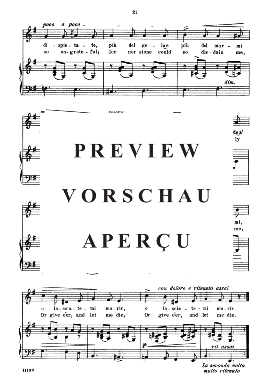 Product gallery: Page 3 of 3 O cessate di piagarmi, Parisotti, Alessandro, Low Voice and Piano