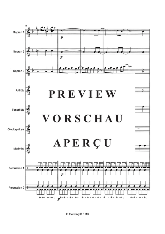 Produktgalerie: Seite 6 von 14 In the Navy , Village People, (Flöten-Quintett + Percussion)