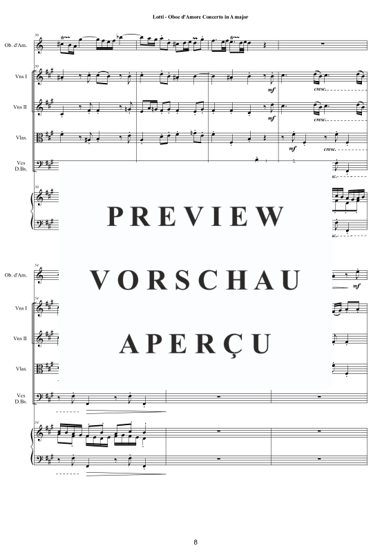 Produktgalerie: Seite 9 von 11 Concerto in A major, , Oboe d'Amore und Kammerorchester