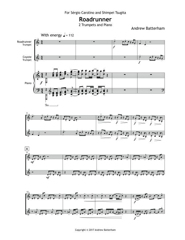 Produktgalerie: Seite 1 von 11 Roadrunner, , (Trio 2 Trompeten und Klavier)