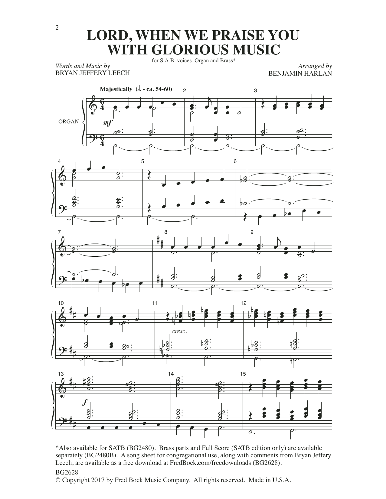 Product gallery: Page 1 of 1 Lord, When We Praise You with Glorious Music, Benjamin Harlan