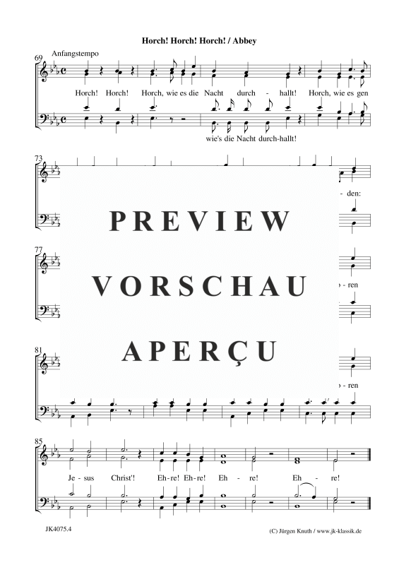 gallery: Horch! Horch! Horch!, , (Gemischter Chor)
