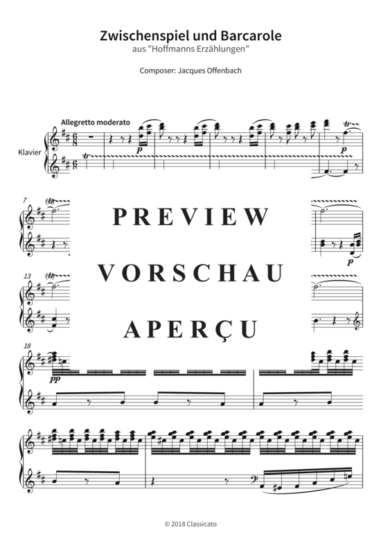 gallery: Zwischenspiel und Barcarole - aus Hoffmanns Erzählungen , , Klavier Solo