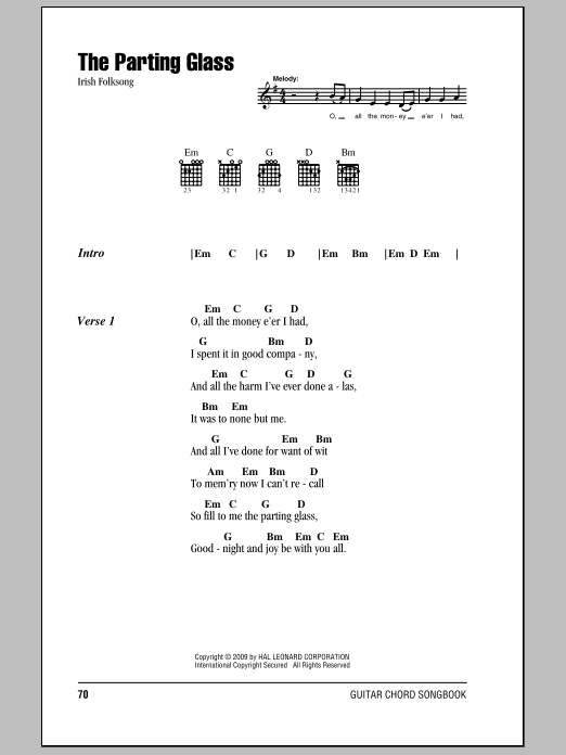 Produktgalerie: Seite 1 von 1 The Parting Glass, Irish Folksong, Gitarre