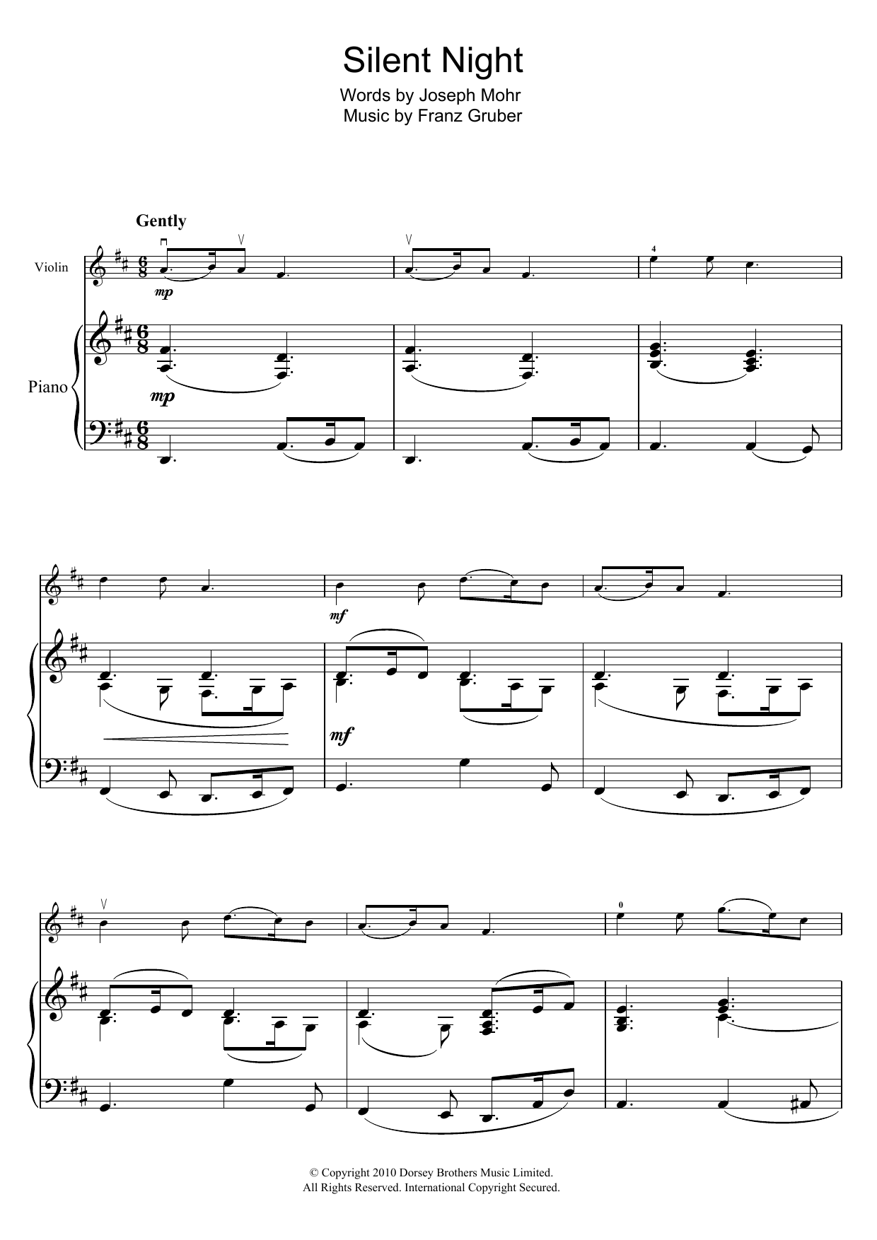Product gallery: Page 1 of 1 Silent Night, Traditional Carol