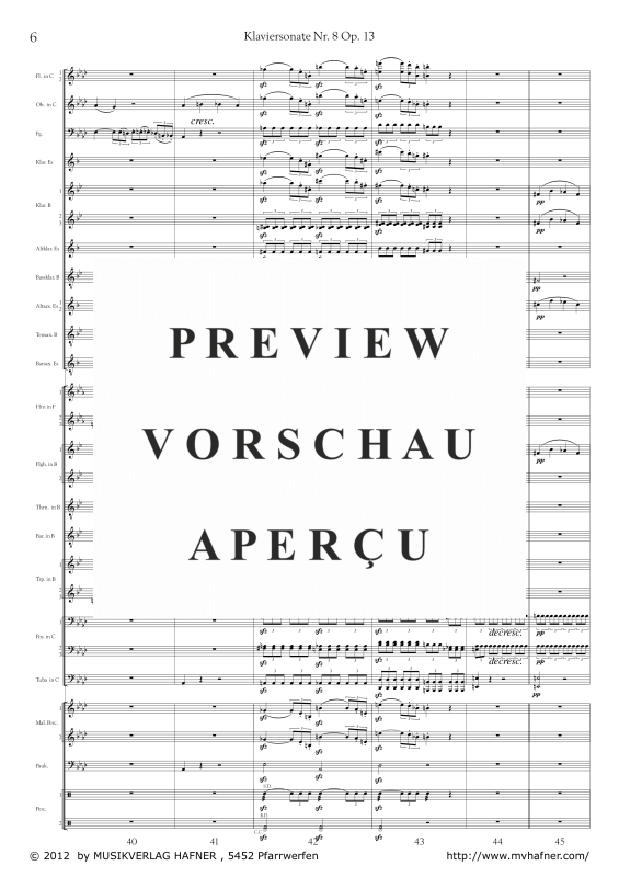 Product gallery: Page 11 of 11 Adagio cantabile - Klaviersonate Nr. 8, , (large wind orchestra)