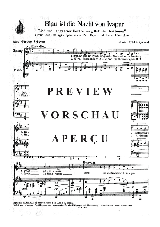 Produktgalerie: Seite 3 von 3 Blau ist die Nacht von Ivapur, , Klavier und Gesang