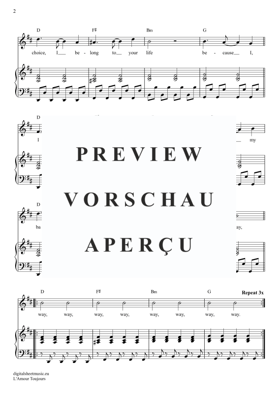 Produktgalerie: Seite 3 von 11 L'Amour Toujours, Gigi D'Agostino, Gesang mit Klavierbegleitung