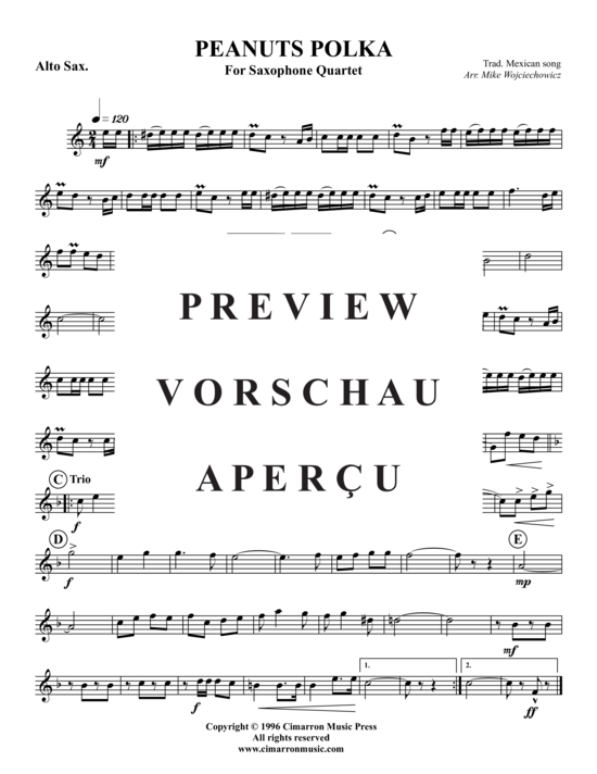 Product gallery: Page 4 of 7 Peanuts Polka , , (Saxophone quartet SATB)