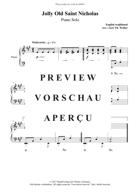 Produktbild zu: Jolly Old Saint Nicholas Traditional