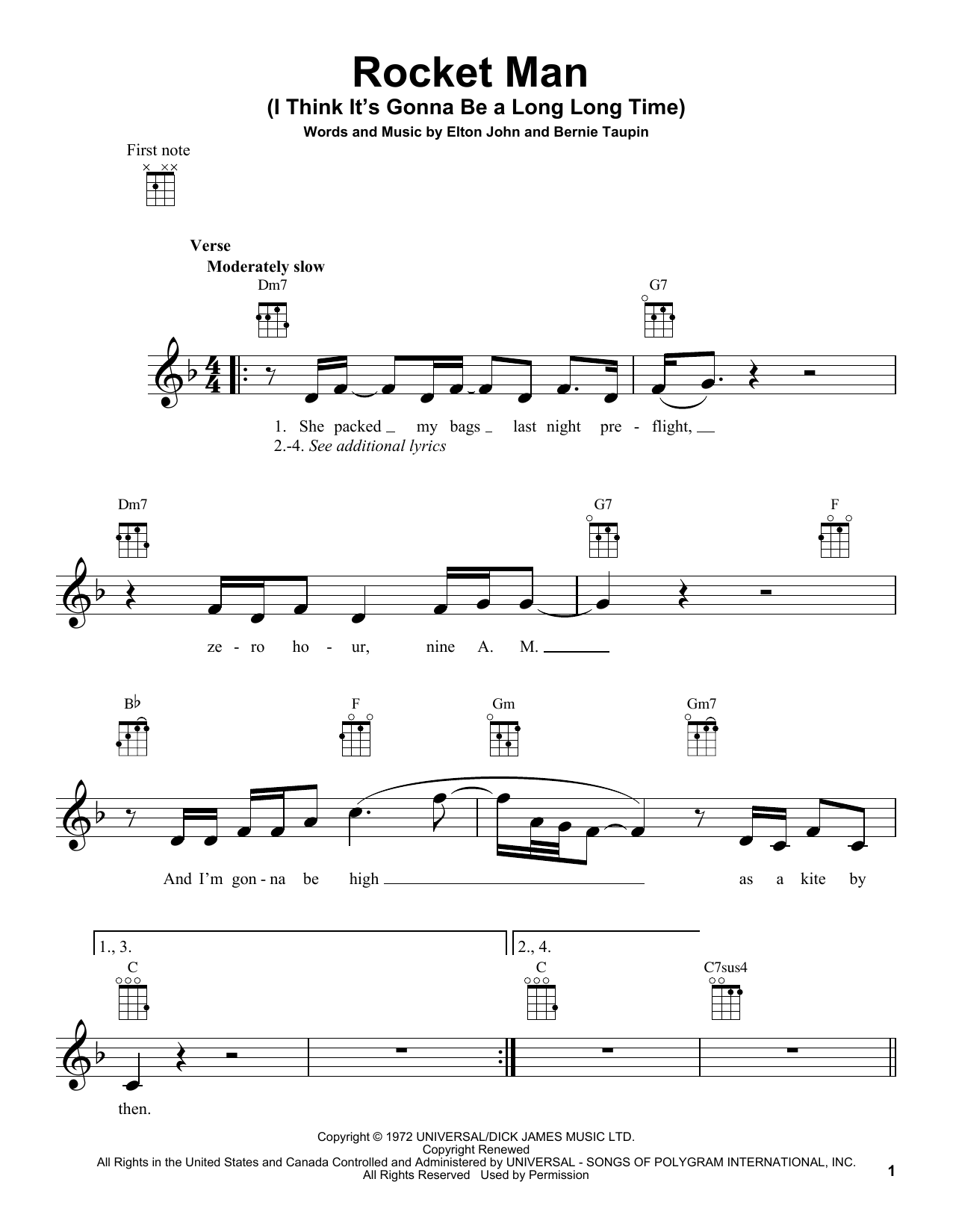 Product gallery: Page 1 of 1 Rocket Man (I Think It's Gonna Be A Long Long Time), Elton John
