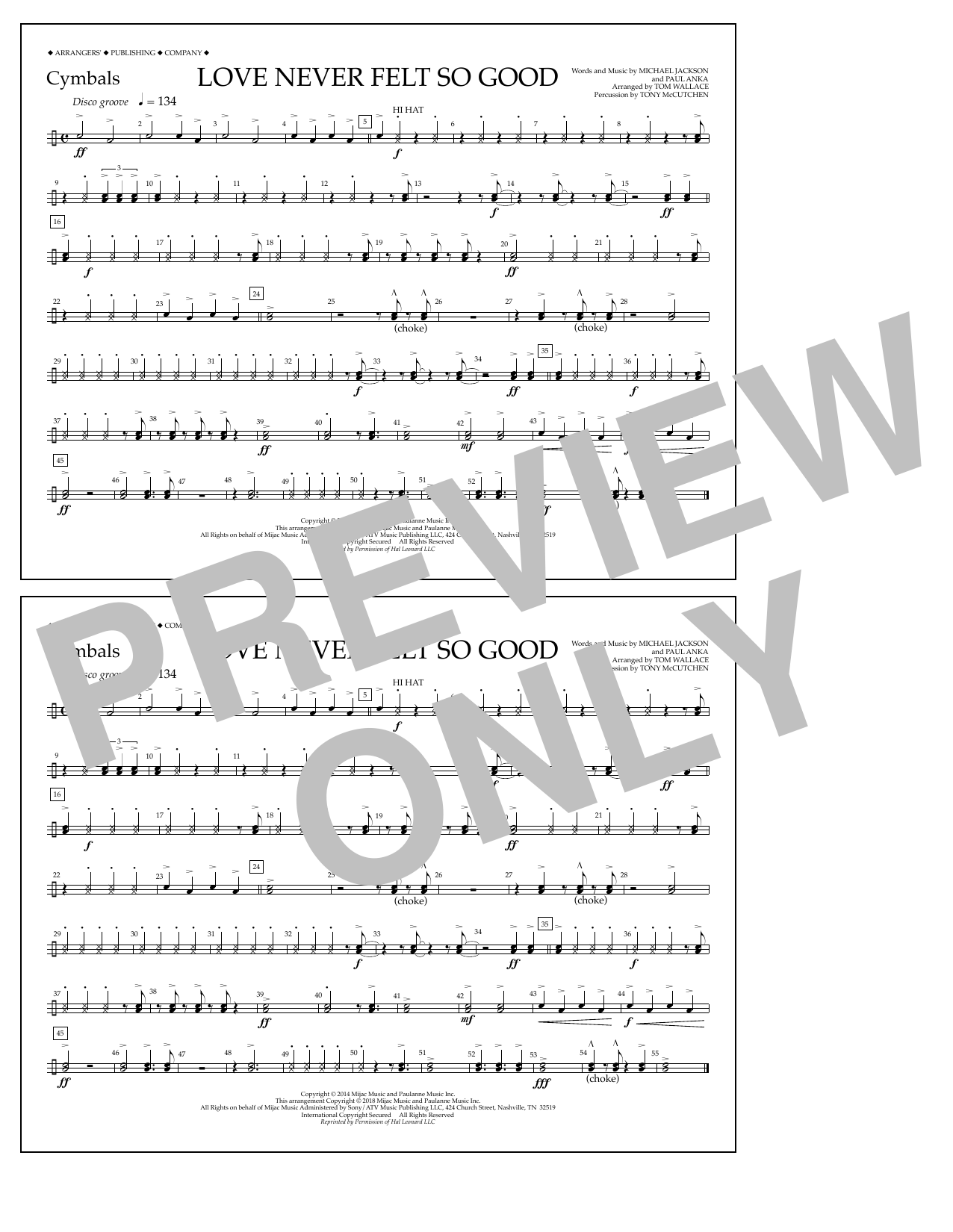 Produktbild zu: Love Never Felt So Good - Cymbals
