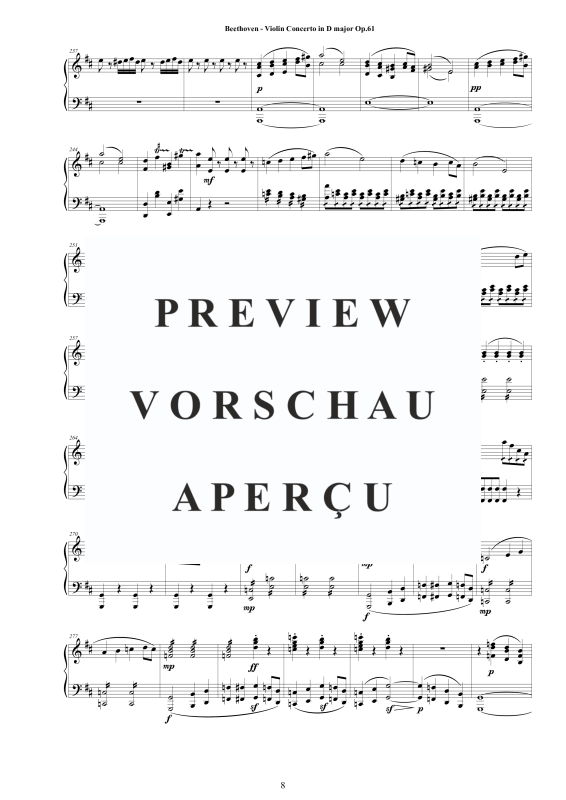 Produktgalerie: Seite 9 von 11 Violin Concerto in D major Op.61 - Piano Version, , Klavier Solo