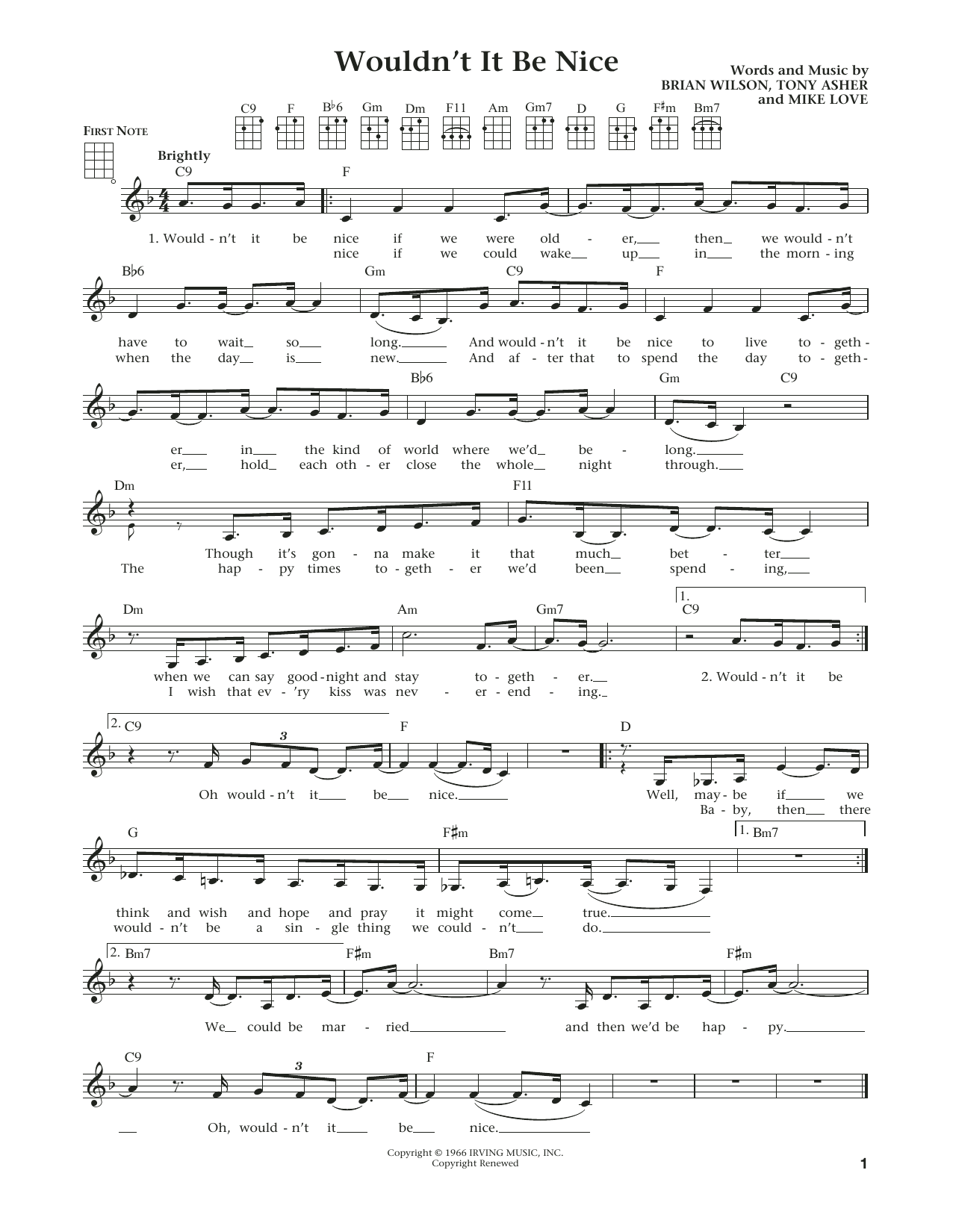 Product gallery: Page 1 of 1 Wouldn't It Be Nice (from The Daily Ukulele) (arr. Liz and Jim Beloff), The Beach Boys