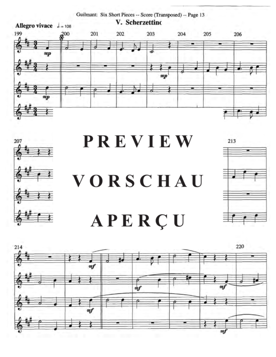 gallery: Sechs kurze Stücke, Op. 48 , , (Saxophon Quartett SATB)