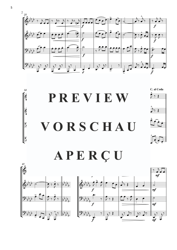 Produktgalerie: Seite 7 von 11 Weinfest in Böhmen, , Blechbläser Quartett - Partitur und Stimmen