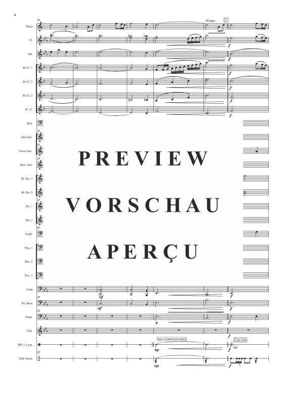 Produktgalerie: Seite 7 von 11 Amazing Grace, , Concert Band und Dudelsack Solo