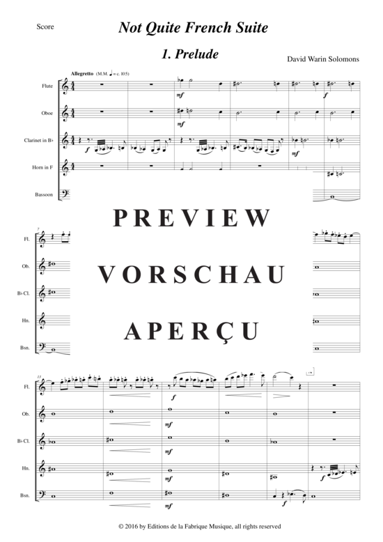 Produktgalerie: Seite 3 von 21 Not Quite French Suite , , (Holzbläserquintett)