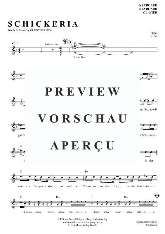 Produktgalerie: Seite 2 von 7 Schickeria, Spider Murphy Gang, Keyboard