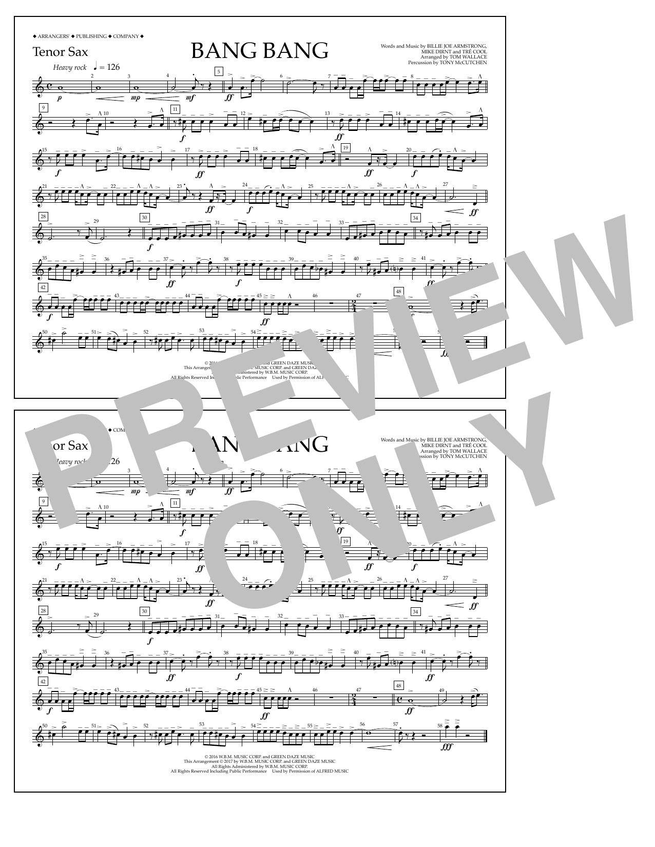 Product picture to: Bang Bang - Tenor Sax