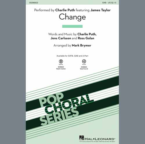 cover: Change (feat. James Taylor) (arr. Mark Brymer), Charlie Puth, Chor