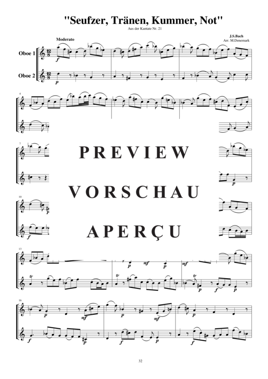 Product gallery: Page 2 of 3 Arie aus der Kantate Nr. 21 für zwei Oboen, , 