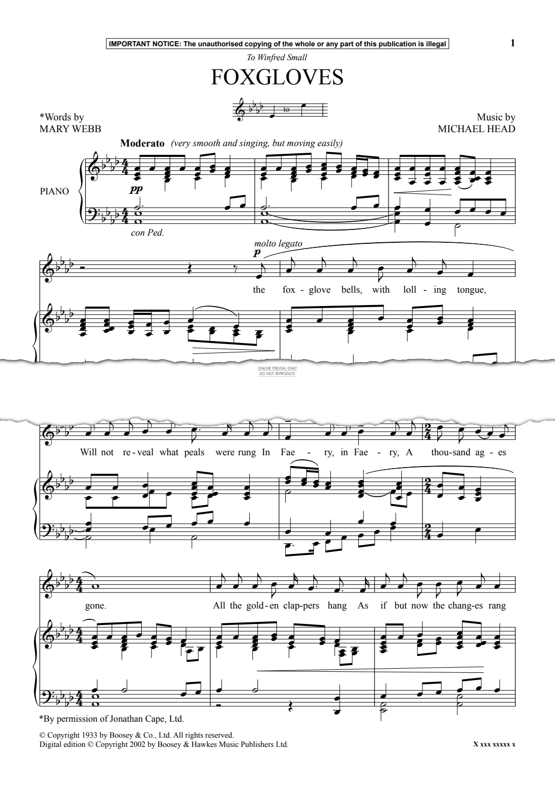 Produktgalerie: Seite 1 von 1 Foxgloves, Michael Head, Gesang, Klavier